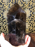 Crystal Deep Smoky Quartz Obelisk Tower Point 4.85 lbs - Routes Gallery