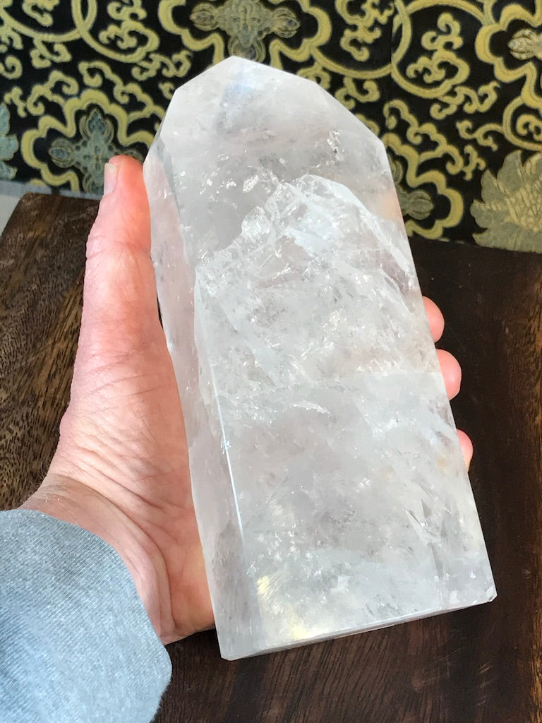 Crystal Quartz Obelisk Tower Point 4.9 lbs - Routes Gallery