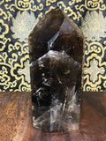 Crystal Deep Smoky Quartz Obelisk Tower Point 4.85 lbs - Routes Gallery
