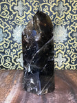 Crystal Deep Smoky Quartz Obelisk Tower Point 4.85 lbs - Routes Gallery