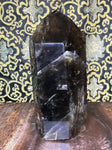 Crystal Deep Smoky Quartz Obelisk Tower Point 4.85 lbs - Routes Gallery