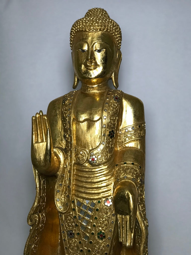 Abhaya and Varada Mudra Buddha Statue 36" - Routes Gallery