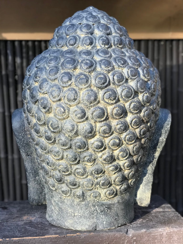 Buddha Head Garden Statue 22" - Routes Gallery