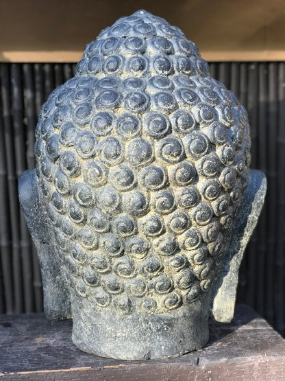 Buddha Head Garden Statue 22" - Routes Gallery