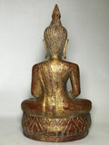 Wood Meditating Lanna Thai Buddha Statue 18.5" - Routes Gallery