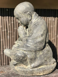 Stone Namaste Praying Monk Garden Statue 20" - Routes Gallery