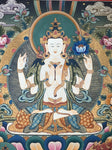 Chenrezig Thangka, Buddha of Compassion - Routes Gallery