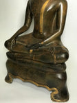 Brass Thai Ayutthaya Buddha Statue 25" - Routes Gallery