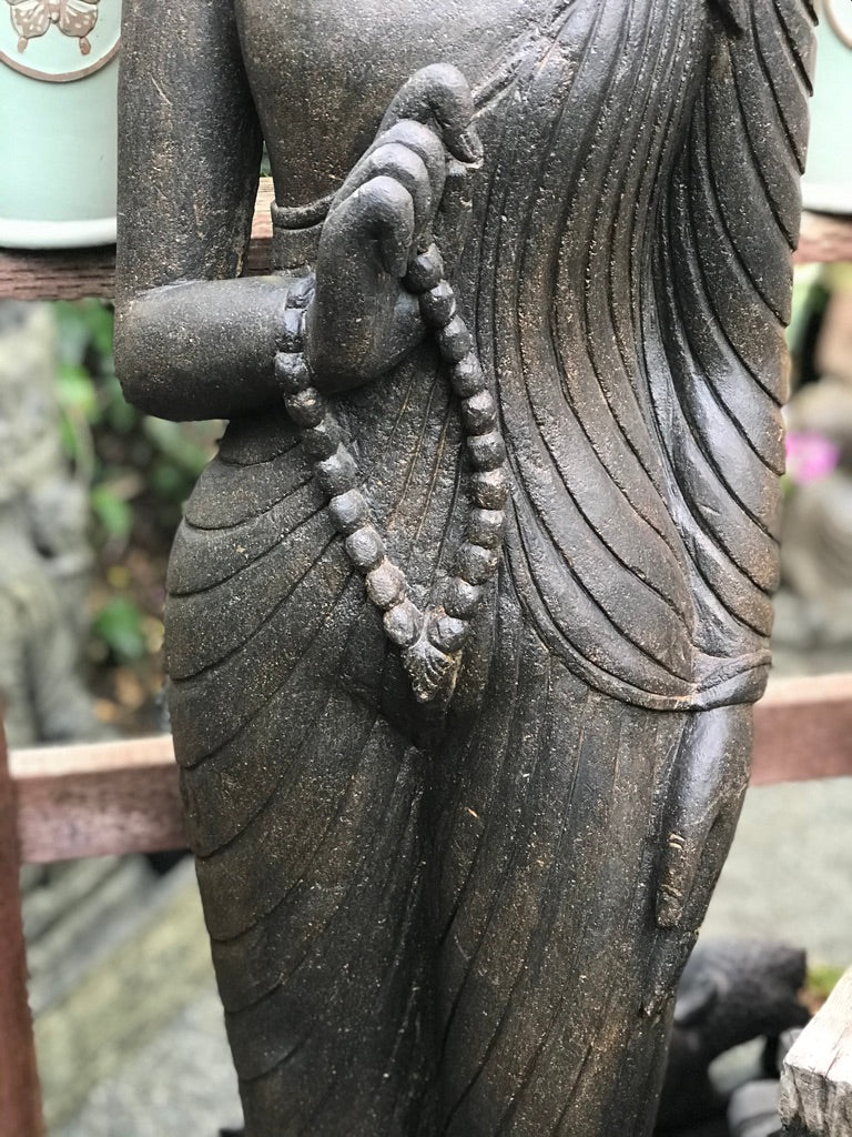 Stone Standing Vitarka Buddha Statue 60" - Routes Gallery