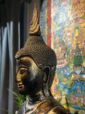 Wood Sukhothai Vitarka Buddha Statue 42" - Routes Gallery