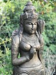Stone Standing Dewi Sri / Shri Devi Statue 58" - Routes Gallery