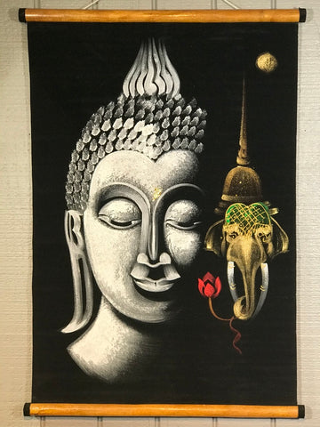 Sukhothai Buddha Wall Hanging Painting 27" - Routes Gallery