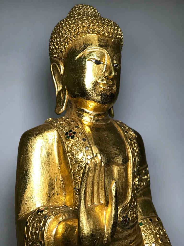 Abhaya and Varada Mudra Buddha Statue 36" - Routes Gallery