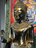 Wood Standing Laos Style Buddha 70" - Routes Gallery