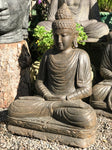 Stone Meditating Garden Buddha Statue 32" - Routes Gallery