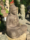 Stone Meditating Kamakura Garden Buddha Statue 32" - Routes Gallery