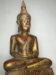 Wood Meditating Lanna Thai Buddha Statue 18.5" - Routes Gallery