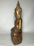 Wood Meditating Lanna Thai Buddha Statue 18.5" - Routes Gallery