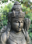 Stone Standing Dewi Sri / Shri Devi Statue 58" - Routes Gallery