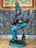 Brass Dancing Devi with 6 Arms 23" - Routes Gallery