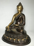Brass Varada Mudra Buddha Statue 14" - Routes Gallery