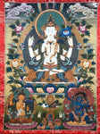 Chenrezig Thangka, Buddha of Compassion - Routes Gallery