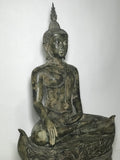 Brass Earth Witness Utong Buddha Statue 30" - Routes Gallery