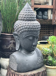 Stone Buddha Bust Garden Statue 39" - Routes Gallery