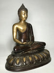 Brass Meditating Dhyana Buddha Statue 13" - Routes Gallery