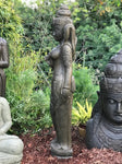 Stone Standing Dewi Sri / Shri Devi Statue 58" - Routes Gallery