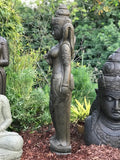 Stone Standing Dewi Sri / Shri Devi Statue 58" - Routes Gallery