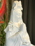 Porcelain Seated Quan Yin Statue 20.5" - Routes Gallery