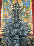 Brass Avalokiteshvara with 1000 Arms Statue 27" - Routes Gallery