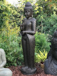 Stone Standing Dharmachakra Buddha 60" - Routes Gallery