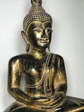 Wood Meditating Lanna Thai Buddha Statue 26" - Routes Gallery