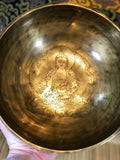 Medicine Buddha Handmade Singing Bowl 9.75" - Routes Gallery