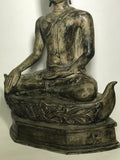 Brass Earth Witness Utong Buddha Statue 30" - Routes Gallery