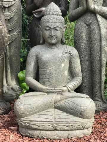 Stone Meditation Garden Buddha 38" - Routes Gallery