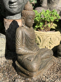 Stone Meditating Garden Buddha Statue 32" - Routes Gallery