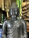 Stone Dyhana Meditation Buddha Statue 36" - Routes Gallery