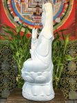 Porcelain Seated Quan Yin Statue 20.5" - Routes Gallery