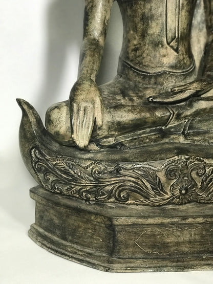 Brass Earth Witness Utong Buddha Statue 30" - Routes Gallery