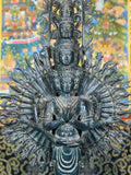 Brass Avalokiteshvara with 1000 Arms Statue 27" - Routes Gallery
