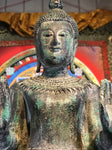 Wood Standing Laos Style Abhaya Buddha 80" - Routes Gallery