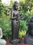 Stone Standing Dharmachakra Buddha 60" - Routes Gallery