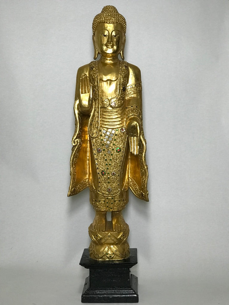 Abhaya and Varada Mudra Buddha Statue 36" - Routes Gallery