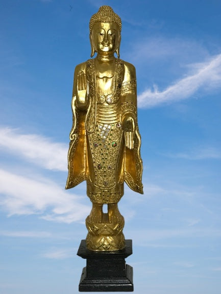 Abhaya and Varada Mudra Buddha Statue 36" - Routes Gallery