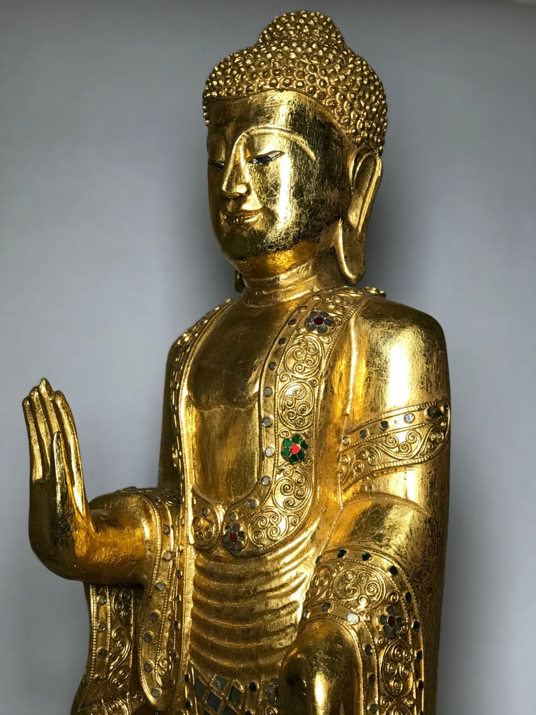 Abhaya and Varada Mudra Buddha Statue 36" - Routes Gallery