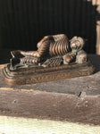 Brass Reclining Paranirvana Buddha Statue 9.5" - Routes Gallery