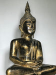 Wood Meditating Lanna Thai Buddha Statue 26" - Routes Gallery